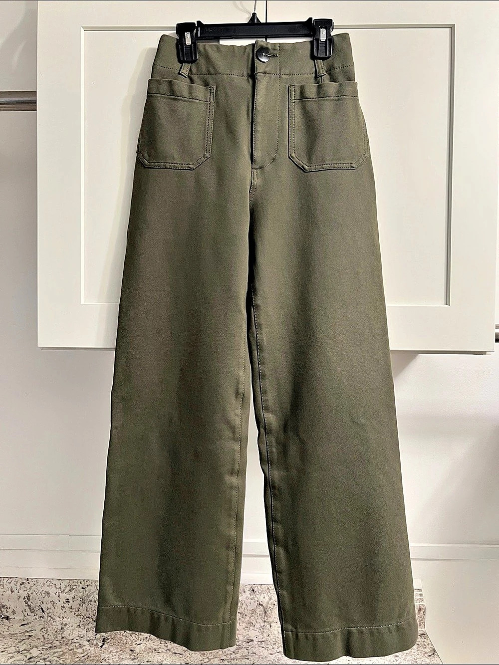 Maeve The Colette Wide Leg Pants in Green Waist 24 Like New